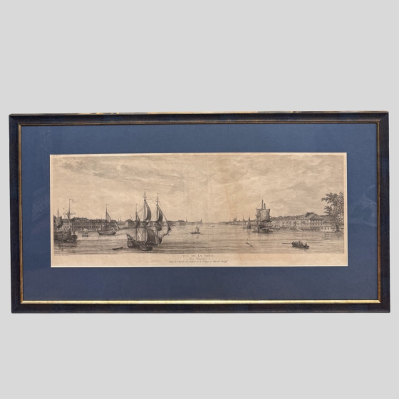 ​Гравюра «Вид на берега Невы», Франция, 1784 г.