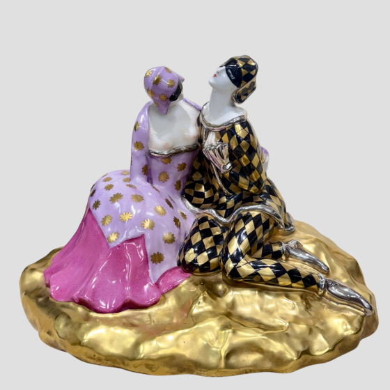 ​Скульптурная композиция «Арлекин и Коломбина», Австрия, 1930-е гг.