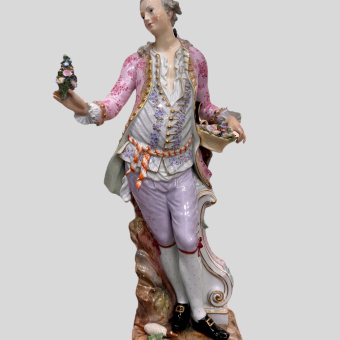 ​Парные скульптуры «Садовник и садовница», Германия, мануфактура «Мейсен», XIX век,  Шёнхайт И.К.