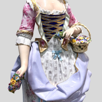 ​Парные скульптуры «Садовник и садовница», Германия, мануфактура «Мейсен», XIX век,  Шёнхайт И.К.