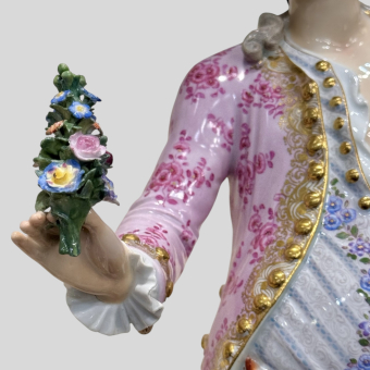 ​Парные скульптуры «Садовник и садовница», Германия, мануфактура «Мейсен», XIX век,  Шёнхайт И.К.