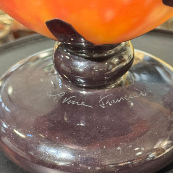 Ваза с виноградным орнаментом, Франция, фирма "La Verre", 1920-1930-е гг.