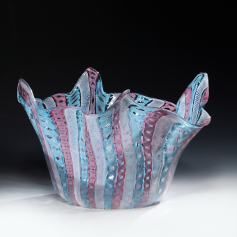 ​Парные вазы "Fazzoletto", Италия, фирма "Fratelli Toso", 1950-е гг.