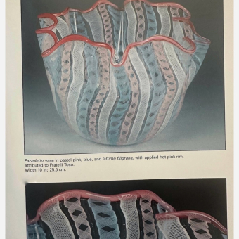 ​Парные вазы "Fazzoletto", Италия, фирма "Fratelli Toso", 1950-е гг.