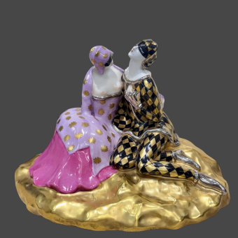 ​Скульптурная композиция «Арлекин и Коломбина», Австрия, 1930-е гг.