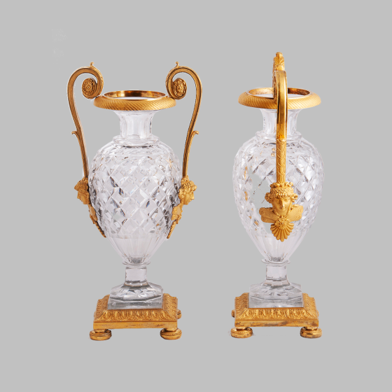 Вазы парные, Россия, Императорский стеклянный завод, 1820-1830-е гг. Вазы парные, Россия, Императорский стеклянный завод, 1820-1830-е гг.