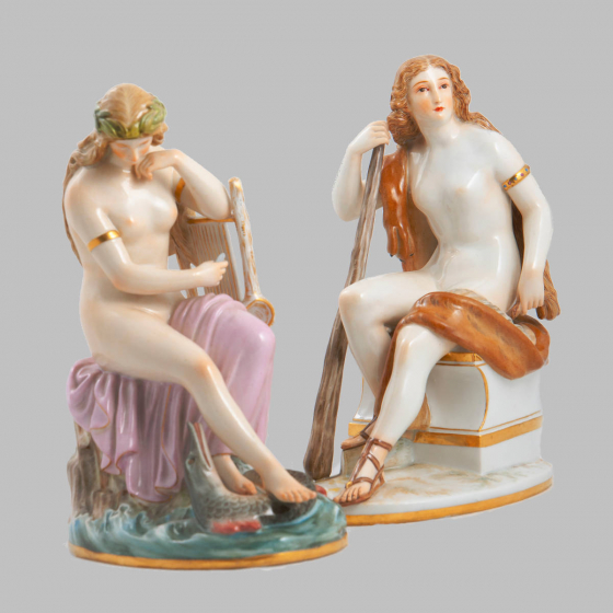 "Лорелей и Омфала", Германия, мануфактура "Мейсен", 1880 г., Л. Шванталер "Лорелей и Омфала", Германия, мануфактура "Мейсен", 1880 г., Л. Шванталер