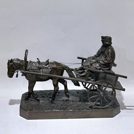 Скульптура "Русская пара в бричке", Германия, 1903 г., Вольф А.М.