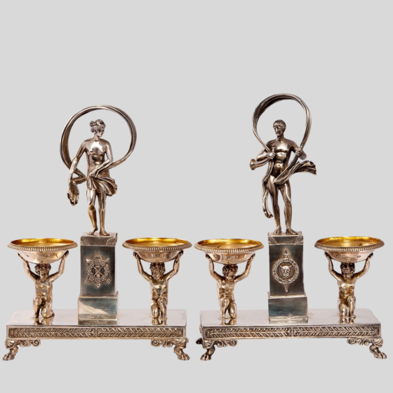 Настольные украшения, Франция, 1809-1819 гг., Ж.-Б.-К. Одио Настольные украшения, Франция, 1809-1819 гг., Ж.-Б.-К. Одио