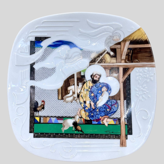 Декоративная тарелка "Рождество", США, фирма "Knowles", 1988 г. Декоративная тарелка "Рождество", США, фирма "Knowles", 1988 г.