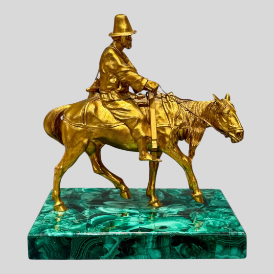 ​Скульптура "Русский крестьянин верхом на лошади", Россия, 1890-е гг., Грачев В.Я.