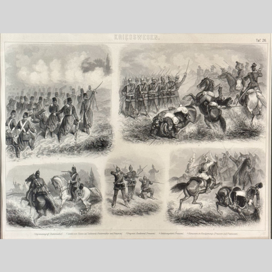 Гравюра "Боевые действия армий", Германия, 1869-1874 гг. Гравюра "Боевые действия армий", Германия, 1869-1874 гг.