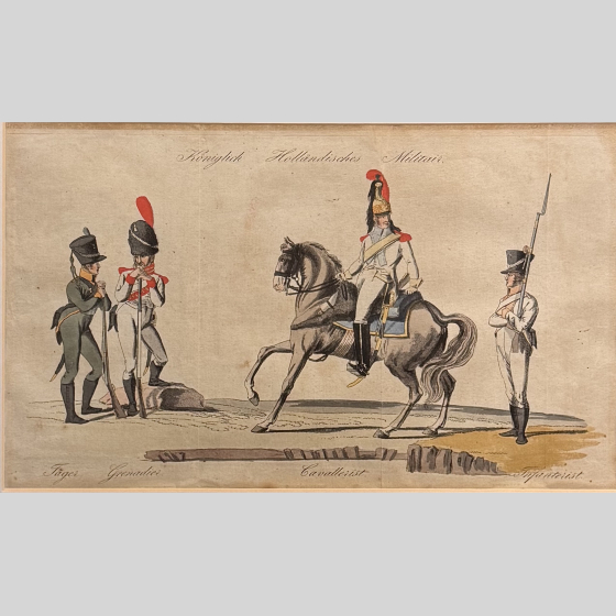 Гравюра "Голландские королевские войска", Германия, 1800-е гг. Гравюра "Голландские королевские войска", Германия, 1800-е гг.