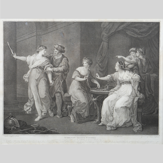 Гравюра "Ахилл среди дочерей Ликомеда", Великобритания, 1786 г. Гравюра "Ахилл среди дочерей Ликомеда", Великобритания, 1786 г.