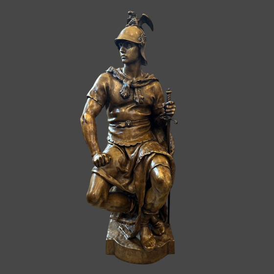 Скульптура «Воинская доблесть», Франция, фабрика «Барбедьена Фердинанда», 1880-е гг., П. Дюбуа 