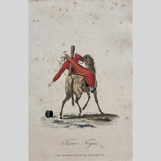 Гравюра "​Ногайский татарин", Франция, 1806 г.