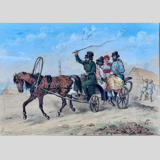 Летняя повозка, 1840-1850-е гг.