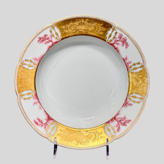 Глубокая тарелка из Пурпурового сервиза, Россия, Императорский Фарфоровый Завод, 1905 г., Кремер Э.Я.