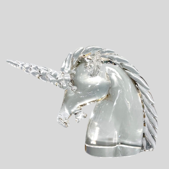 Скульптура «Единорог» для «Cartier», Италия, фирма «Vetreria Archimede Seguso», 1970-1980-е гг.