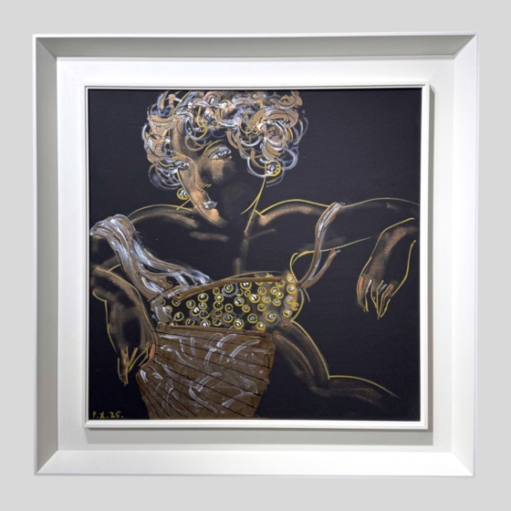 Хамдамов Р.У., "Дама с веером", 2025 г.