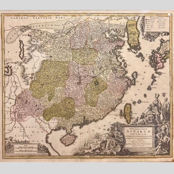 ​Карта Китайской Империи, Германия, 1760-е гг.