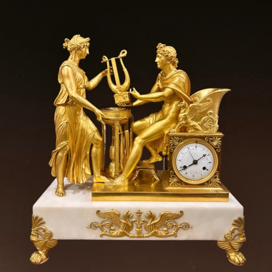 ​Каминные часы "Орфей и Эверидика", Франция, 1800-1810-е гг.