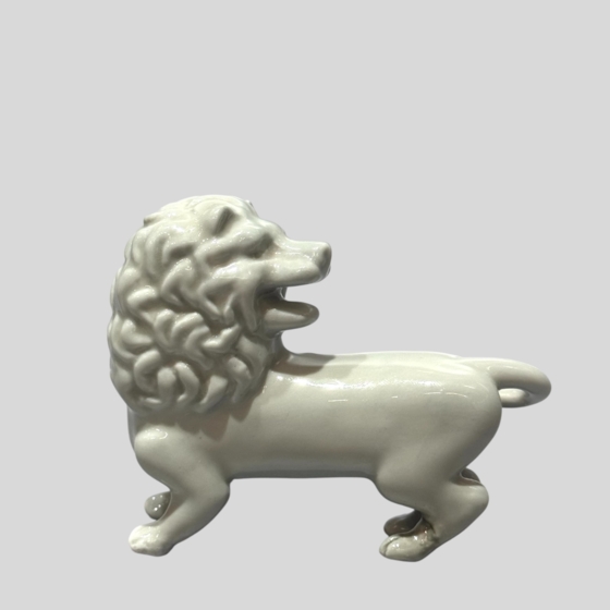 ​Скульптура «Лев», СССР, Дулёвский фарфоровый завод, 1950-е гг., Сотников А.Г.