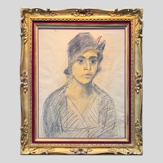 Фальк Р. Р., "Девушка в черной шляпе", 1930-е гг. 
