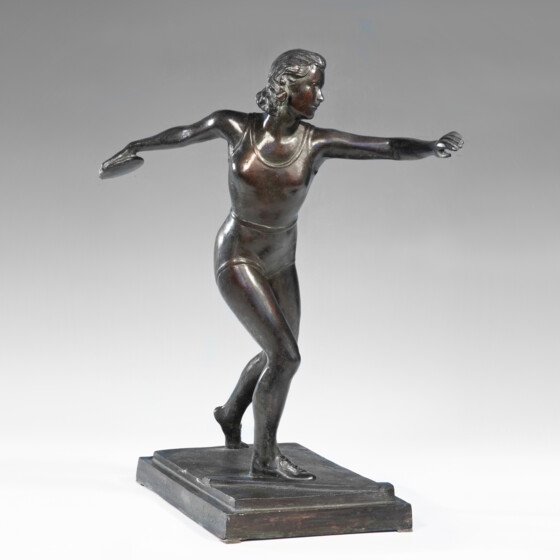 Скульптура "Дискоболка", СССР, ​завод «Монументскульптура»​, 1955 г., Янсон-Манизер Е.А.