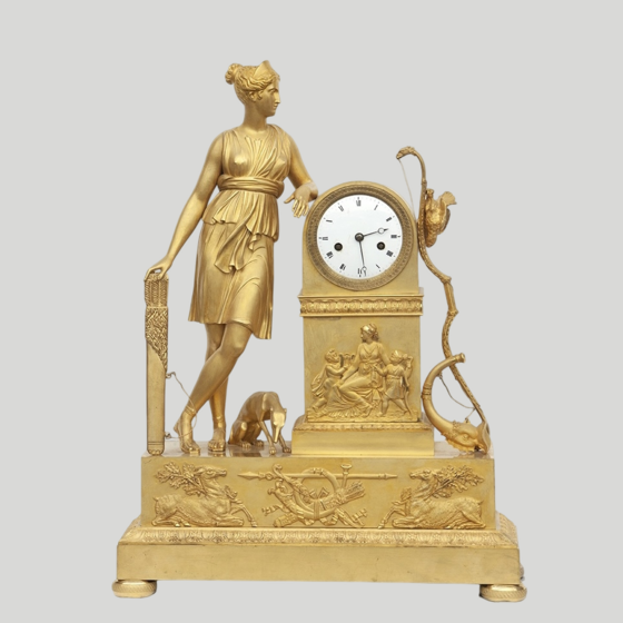 Часы "Диана" в стиле ампир, Франция, 1820-е гг.