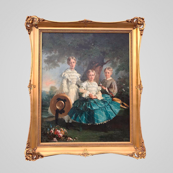 Доер Ш., "Дети в саду", 1861 г. Доер Ш., "Дети в саду", 1861 г.