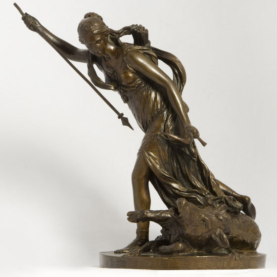 Скульптурная композиция "Диана-охотница", Франция, 1890-е гг. Скульптурная композиция "Диана-охотница", Франция, 1890-е гг.