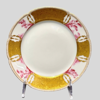 ​Десертная тарелка из Пурпурового сервиза, Россия, Императорский Фарфоровый Завод, 1905 г., Кремер Э.Я.