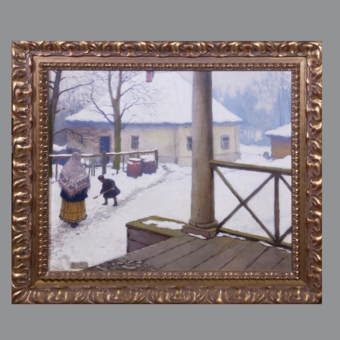 Гермашев М.М., «Зимой во дворе», 1900-1910-е гг.