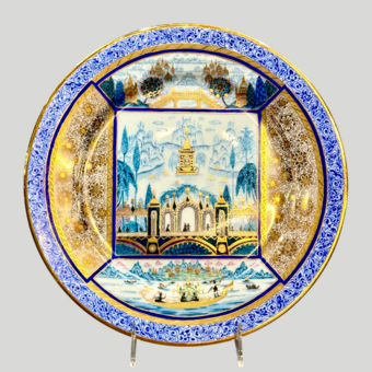 Блюдо «Венеция», СССР, ЛФЗ, 1980-е гг. 