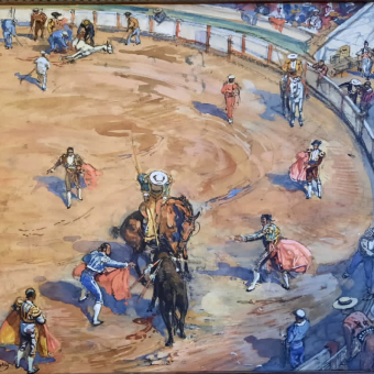 Савицкий Г.К., "Бой быков", 1921 г.