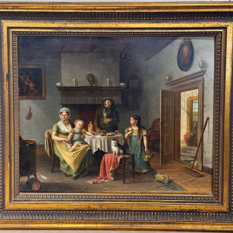 Д. Корстен, "Семейная сцена в столовой", 1831 г.