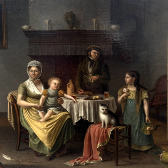 Д. Корстен, "Семейная сцена в столовой", 1831 г.