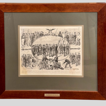 Гравюра "​Форма военно-морского флота различных государств", Германия, 1869-1874 гг.