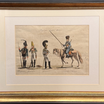 Гравюра "Русские императорские войска", Германия, 1800-е гг.