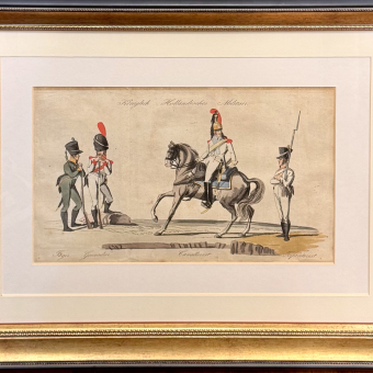 ​Гравюра "Голландские королевские войска", Германия, 1800-е гг.
