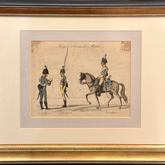 ​Гравюра "Шведские королевские войска", Германия, 1800-е гг.