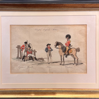 ​Гравюра "Английские королевские войска", Германия, 1800-е гг.