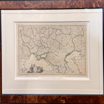 Гравюра карты "Южные Окраины Российской Империи", Франция, 1790 г.