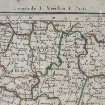 Гравюра карты "Южные Окраины Российской Империи", Франция, 1790 г.