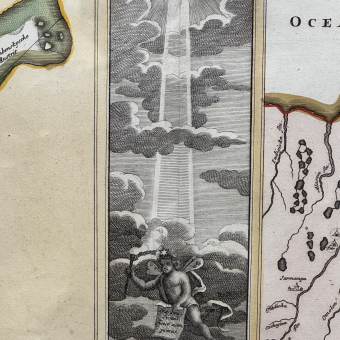 Гравюра ​"Карта Каспийского моря и Камчатки", Германия, 1720-е гг., Гоман И.Б. 