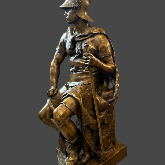 Скульптура «Воинская доблесть», Франция, фабрика «Барбедьена Фердинанда», 1880-е гг., П. Дюбуа 