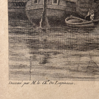 ​Гравюра «Вид на берега Невы», Франция, 1784 г.