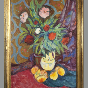 Гончаров А.Д., "Натюрморт с персиками", 1978 г.