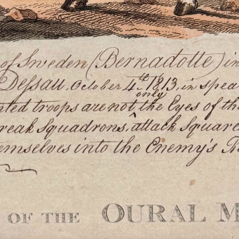 Гравюра "Уральский казак", Англия, издательство Рудольфа Аккермана, 1813 г.